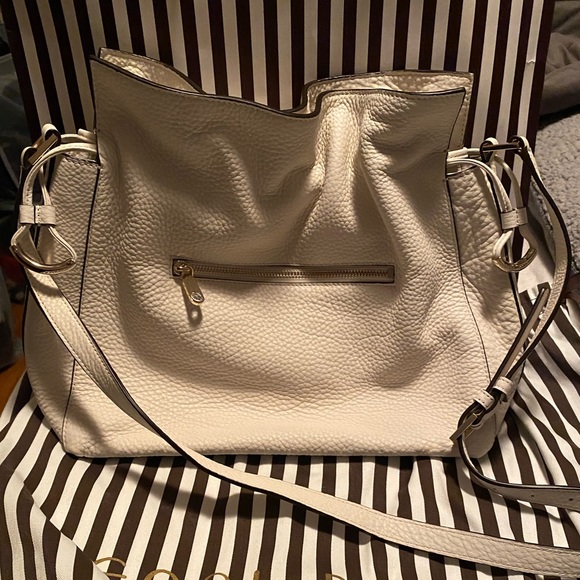 **Rare** Henri Bendel Cinched Bucket Bag in Birch, pebbled leather. BRAND NEW - Picture 6 of 11